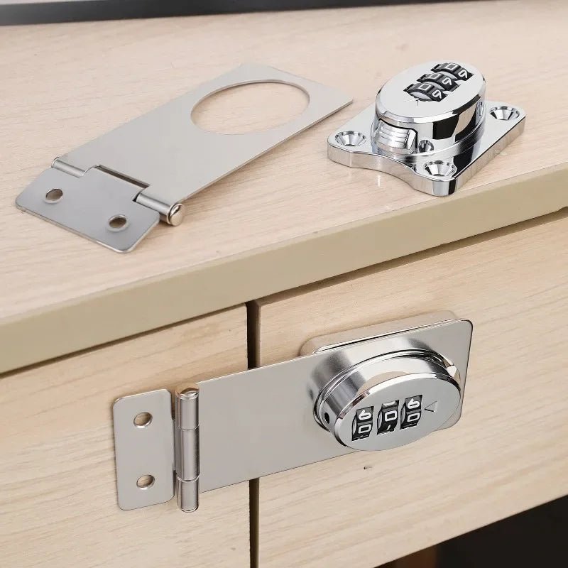 Stainless Steel Password Locks Slide Latches Keyless Combination Locks Kitchen Drawers Cabinets Cupboard Door Password Locks - Lacatang Shop