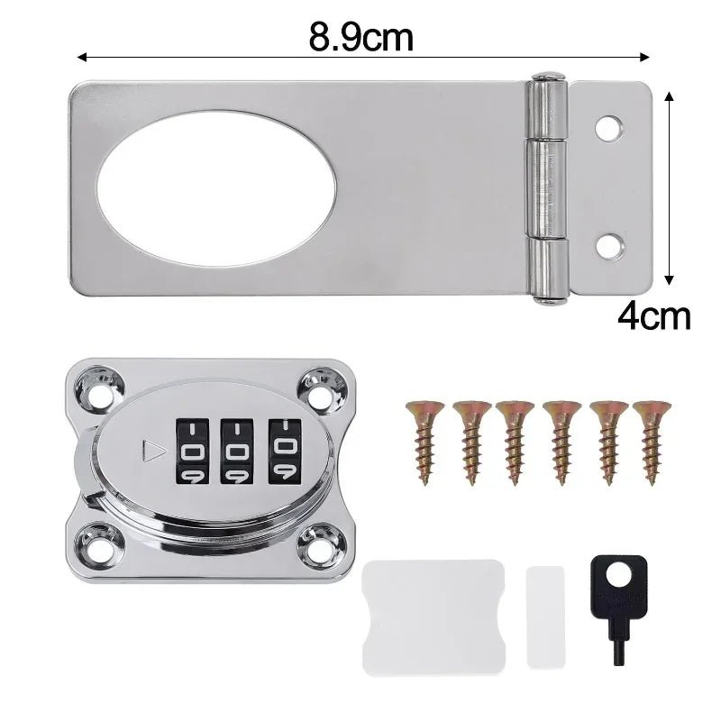 Stainless Steel Password Locks Slide Latches Keyless Combination Locks Kitchen Drawers Cabinets Cupboard Door Password Locks - Lacatang Shop