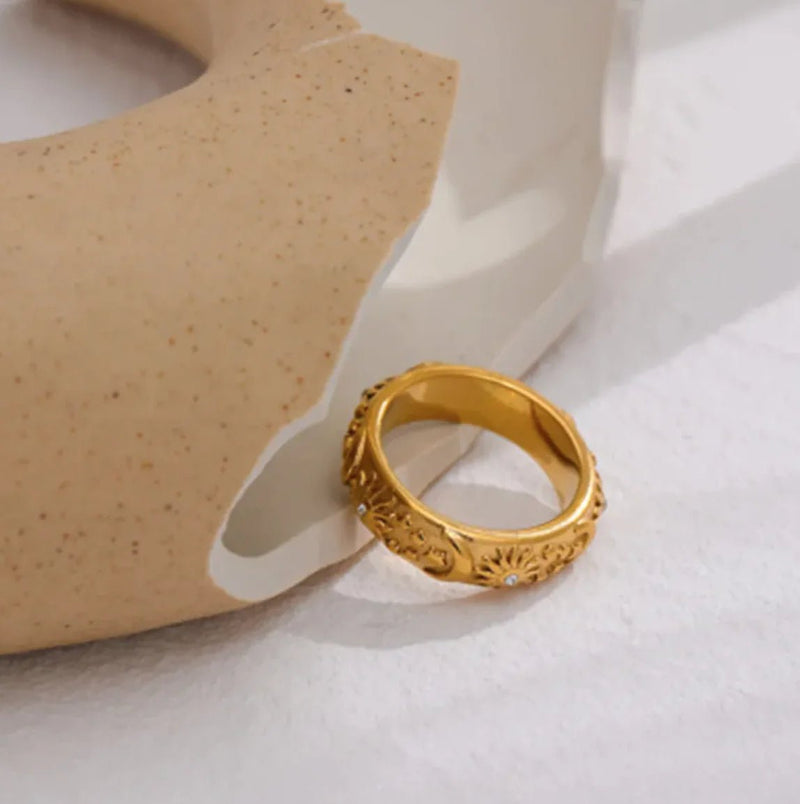 Star, Moon, and Sun Ring - Celestial Elegance for Every Occasion - Lacatang Shop