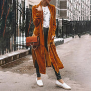 Stylish Women Coat Warm Fashion Golden Velvet Small Suit Jacket Long Sleeve 3D Cutting Office Outerwear - Lacatang Shop