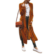 Stylish Women Coat Warm Fashion Golden Velvet Small Suit Jacket Long Sleeve 3D Cutting Office Outerwear - Lacatang Shop