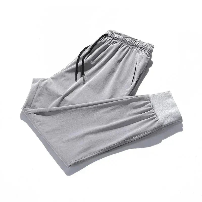 Summer Men Casual Pants Joggers Sweatpants Mens Solid Color Elastic Waist Trousers Fitness Sportswear Fashion Spring Sweatpants - Lacatang Shop