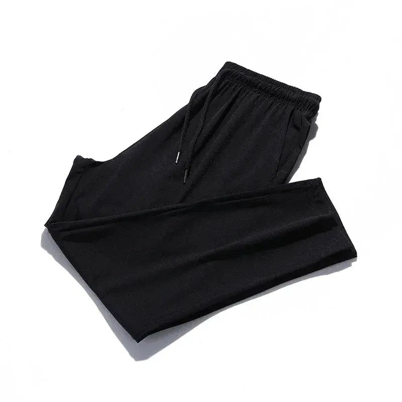 Summer Men Casual Pants Joggers Sweatpants Mens Solid Color Elastic Waist Trousers Fitness Sportswear Fashion Spring Sweatpants - Lacatang Shop