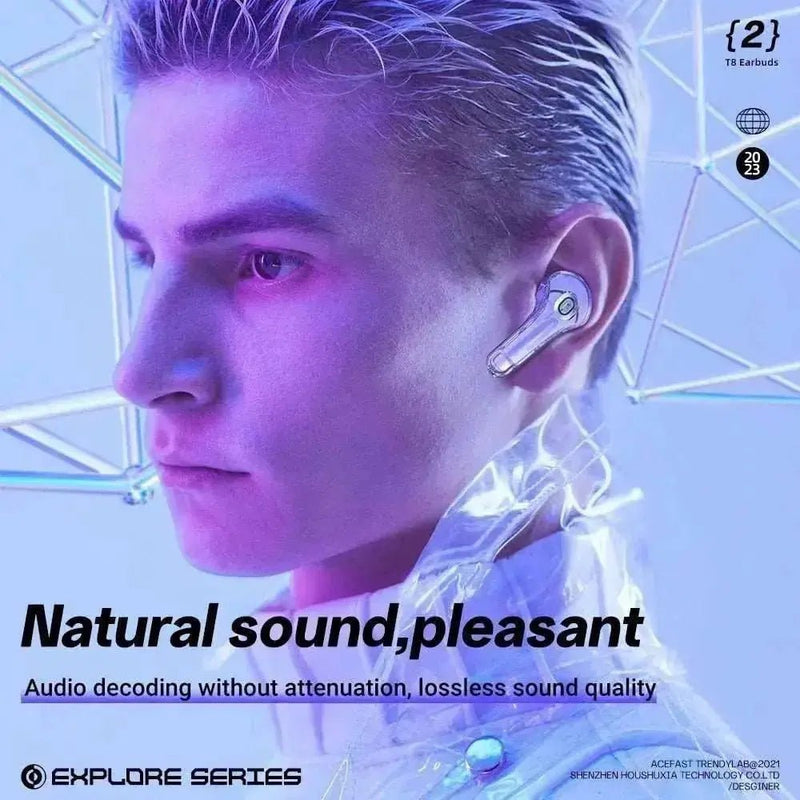 T8 Tes Bluetooth Earbuds with LED Digital Display Hifi Enc Bt 5.3 Wireless In - Ear Earphones for Xiaomi Huawei Iphone Headphone - Lacatang Shop