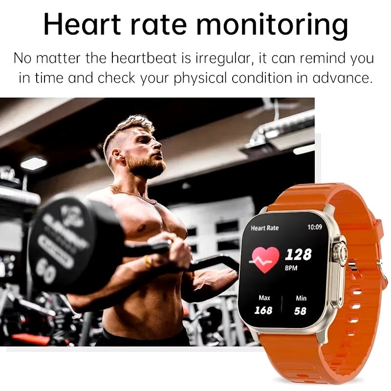 T900Ultra Smartwatch Bluetooth Talk Smartwatch Message Alert Heart Rate Monitor Sports Watch for Android IOS Men Women - Lacatang Shop
