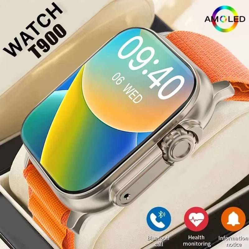 T900Ultra Smartwatch Bluetooth Talk Smartwatch Message Alert Heart Rate Monitor Sports Watch for Android IOS Men Women - Lacatang Shop