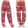 Burgundy ELEPHANT Pants Women Boho Pants Hippie Pants Yoga - Lacatang Shop