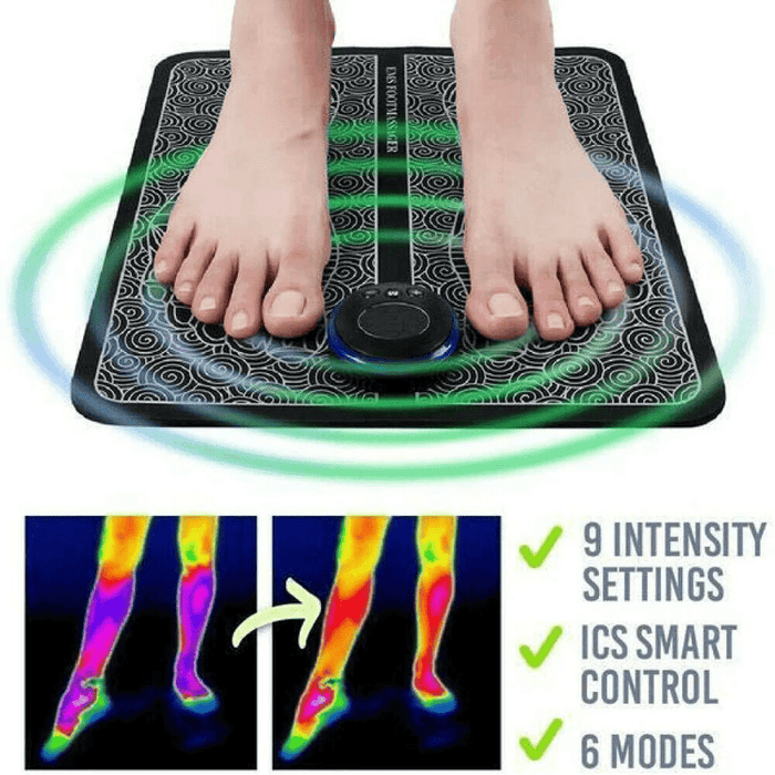 Electric EMS Foot Massager Pad Foot Muscle Stimulator Leg Massage - Lacatang Shop