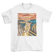 The Scream Parody Cat T-Shirt - Lacatang Shop