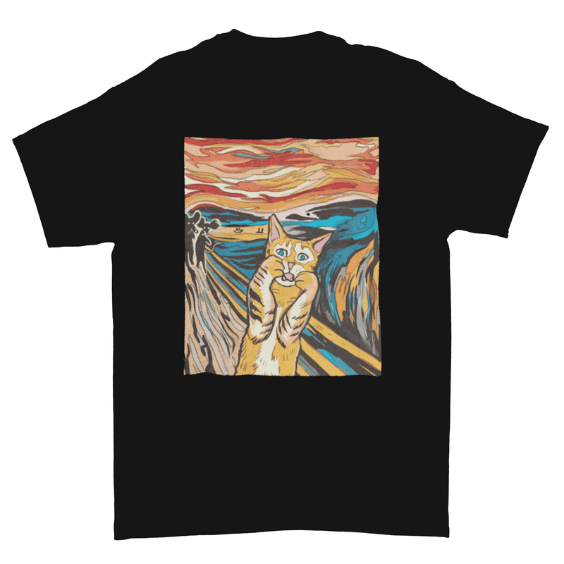 The Scream Parody Cat T-Shirt | Fun & Whimsical Design