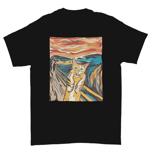 The Scream Parody Cat T-Shirt | Fun & Whimsical Design