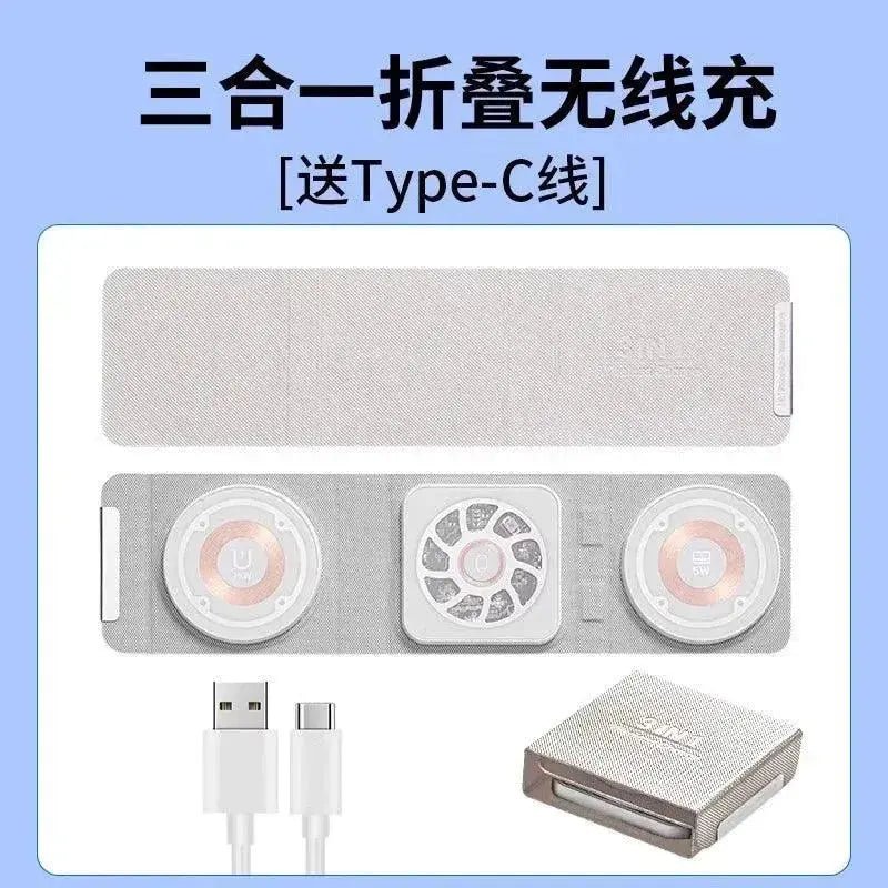 Three - in - One Magnetic Foldable Fast Charging Base Bracket Apple - Lacatang Shop