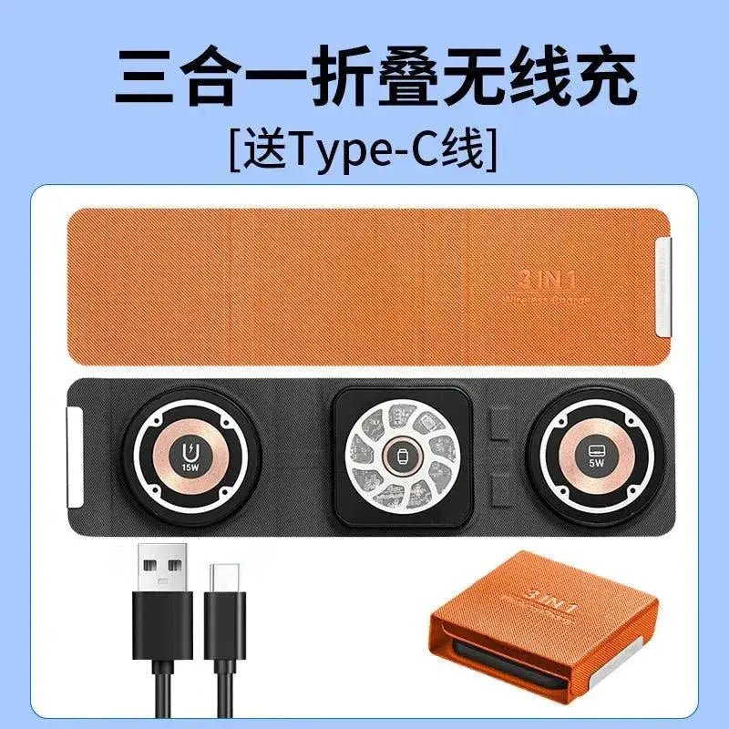 Three - in - One Wireless Charger Base Headset Apple - Lacatang Shop