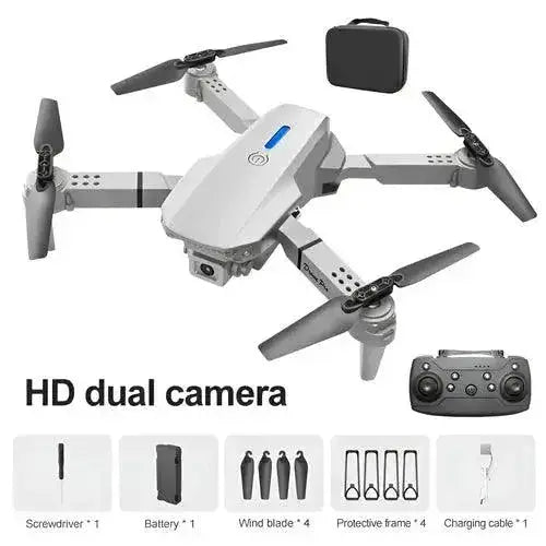 Toy drone E88 remote control small aircraft dual camera HD quadcopter - Lacatang Shop