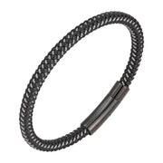 Trendy Black and White Titanium Steel Rope Bracelet for Couples - Ideal Gift with Free Shipping - Lacatang Shop