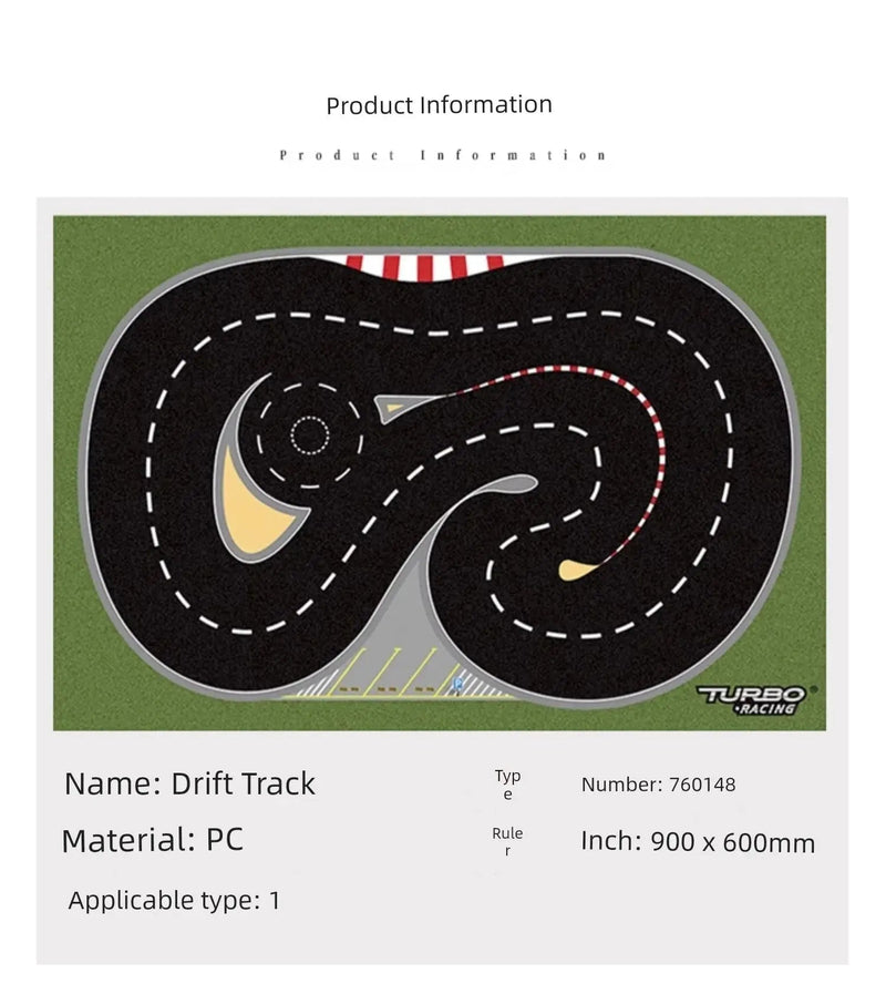 Turbo Racing 1:76 Electric Car Drift Track with Cement Pier and Jumping Platform - Lacatang Shop