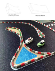Turbo Racing 1:76 Electric Car Drift Track with Cement Pier and Jumping Platform - Lacatang Shop