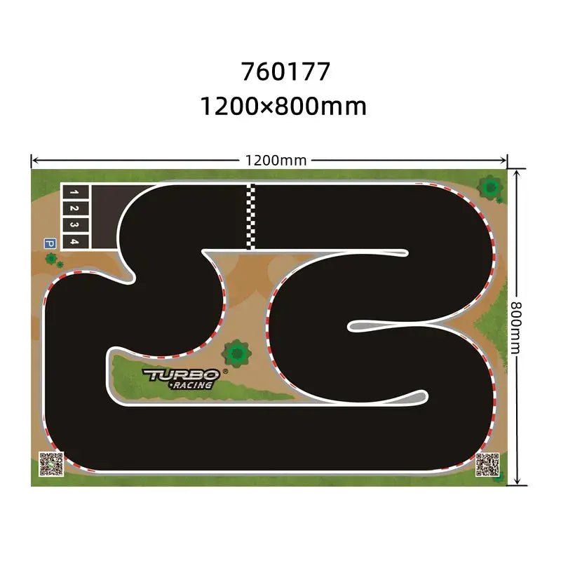 Turbo Racing 1:76 Electric Drift Track Set with Cement Pier and Jumping Platform - Lacatang Shop