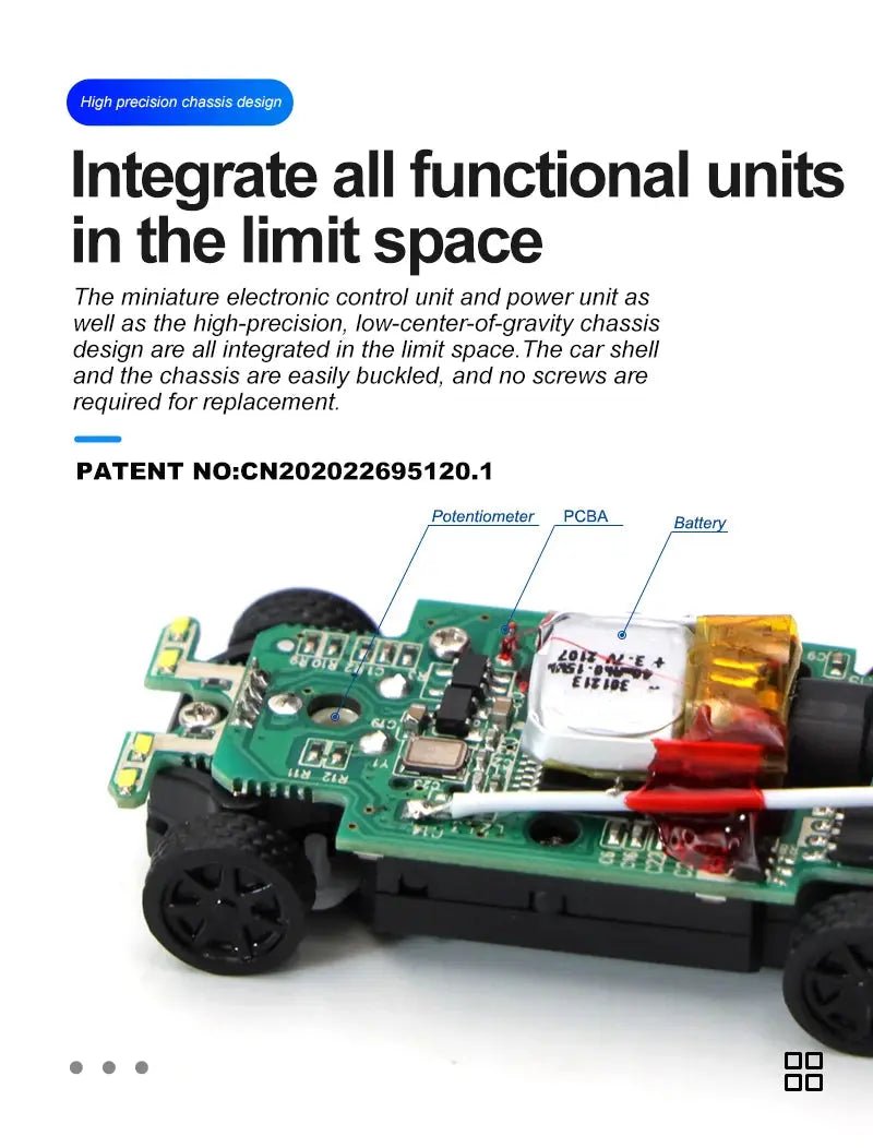 Turbo Racing 1:76 Scale RC Sport Car C72 C73 Table Game Racing Remote Control Mini Model Full Proportional RTR Kit Toys - Lacatang Shop