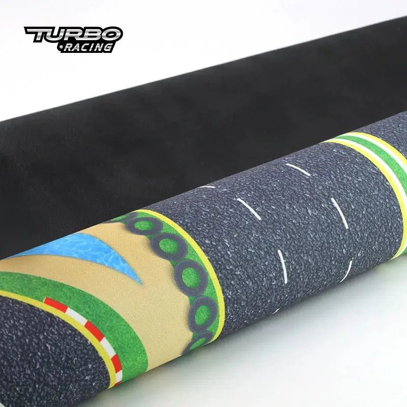 Turbo Racing Drift Track Set with Cement Pier and Jumping Platform, 1:76 Scale Car Scene Mat - Lacatang Shop