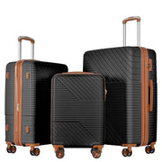 Ultimate Travel Companion: 3 - Piece Hardshell Luggage Set with Double Spinner Wheels - Lacatang Shop