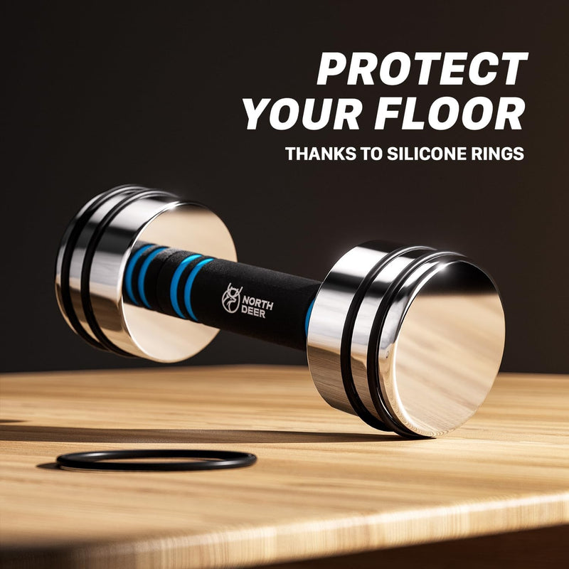 Ultracompact Adjustable Chrome Dumbbells Set - Lacatang Shop