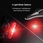 USB Rechargeable Bright Red LED Bicycle Tail Light - 4 Lighting Modes for Enhanced Cycling Safety at Night - Lacatang Shop