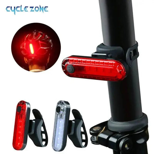 USB Rechargeable Red LED Bicycle Tail Light - Ultra Bright Rear Safety Light with 4 Modes for Night Cycling - Lacatang Shop