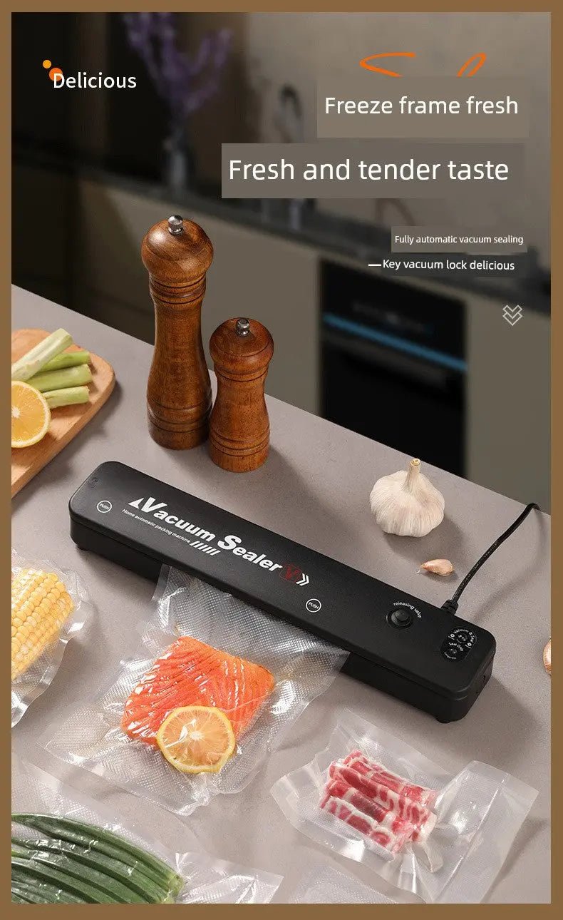 Vacuum Packaging Machine Small Household Sealing Machine Sealed Fresh - Keeping Vacuator Automatic Pressing Sealing Machine - Lacatang Shop