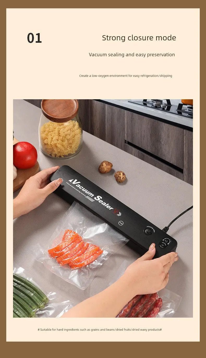 Vacuum Packaging Machine Small Household Sealing Machine Sealed Fresh - Keeping Vacuator Automatic Pressing Sealing Machine - Lacatang Shop