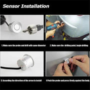 Vehicle Parking Sensor LCD Display with Switch Car Reverse Radar Parking Distance Rear 4 Sensors Backup Alarm System Buzzer - Lacatang Shop