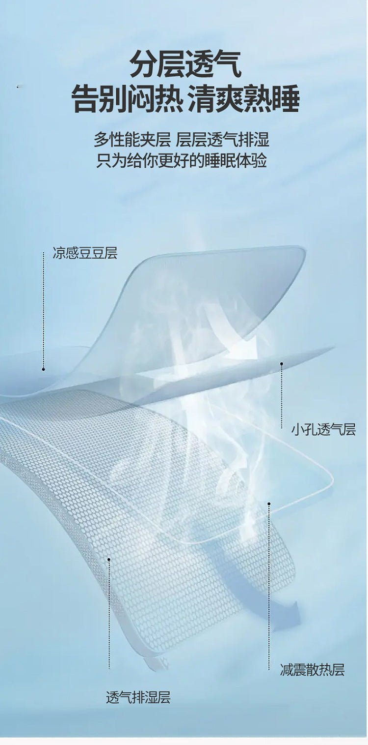 VESCOVO Summer Cooling Memory Foam Mattress Topper 150x200CM - Lacatang Shop