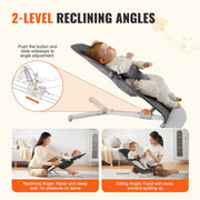 VEVOR Baby Bouncer Folding Bouncer Seat Chair for Babies with 2 Reclining Angles - Lacatang Shop