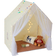 VEVOR Kids Play Tent, Kids Tent for Kids 1 - 5 Years Old, Toddler Tent with Mat and Tent Lamp, Tent for Kids with Windows for Indoor and Outdoor, Yurt Tent for Boys and Girls, Beige - Lacatang Shop
