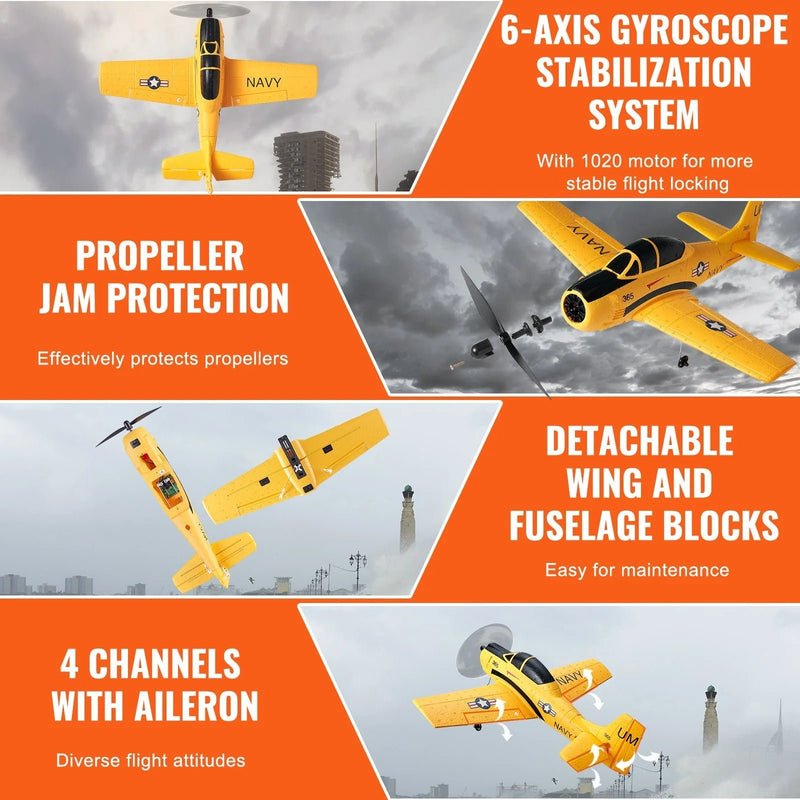 VEVOR RC Airplane Trainer Aircraft EPP Foam RC Plane Toy 2.4 Ghz Remote Control - Lacatang Shop