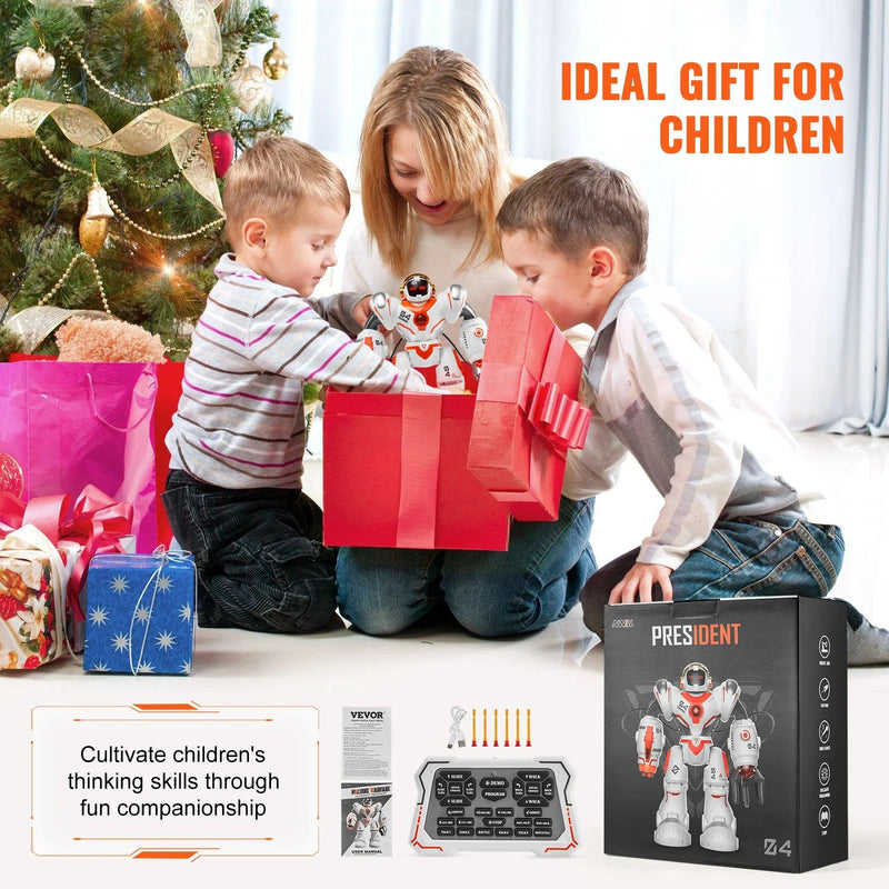 VEVOR RC Robot Toy Battle Robot for Kids Remote Control Robotic Toy Programmable - Lacatang Shop