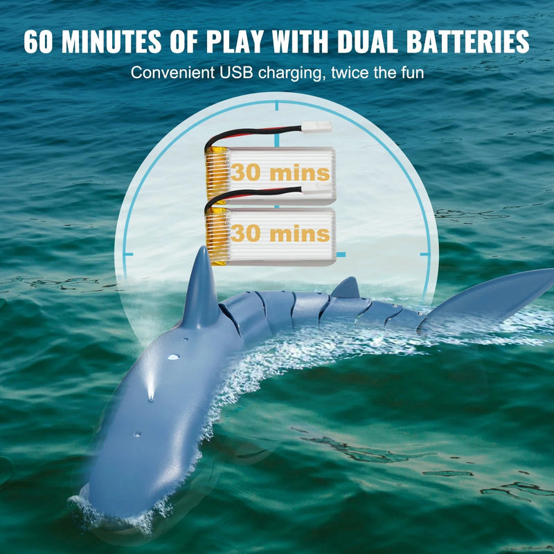VEVOR Remote Control Shark Toy 2.4 Ghz High Speed RC Boat for Kids Adults Gift - Lacatang Shop