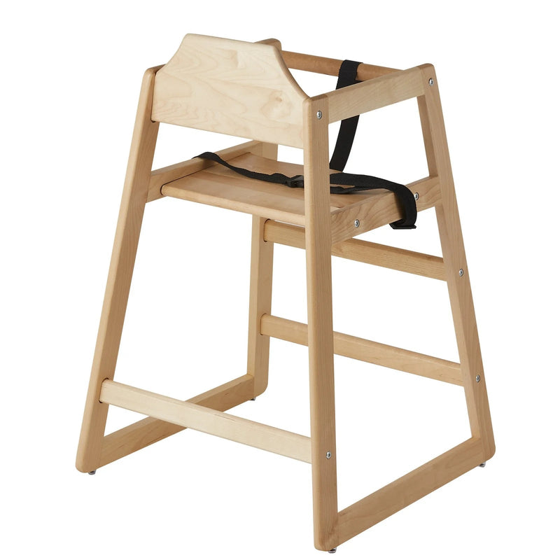 VEVOR Wooden High Chair for Babies & Toddlers, Double Solid Wood Feeding Chair, Eat & Grow Portable High Chair, Easy to Clean Baby Booster Seat, Compact Toddler Chair, Natural - Lacatang Shop