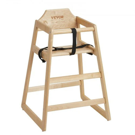 VEVOR Wooden High Chair for Babies & Toddlers, Double Solid Wood Feeding Chair, Eat & Grow Portable High Chair, Easy to Clean Baby Booster Seat, Compact Toddler Chair, Natural - Lacatang Shop