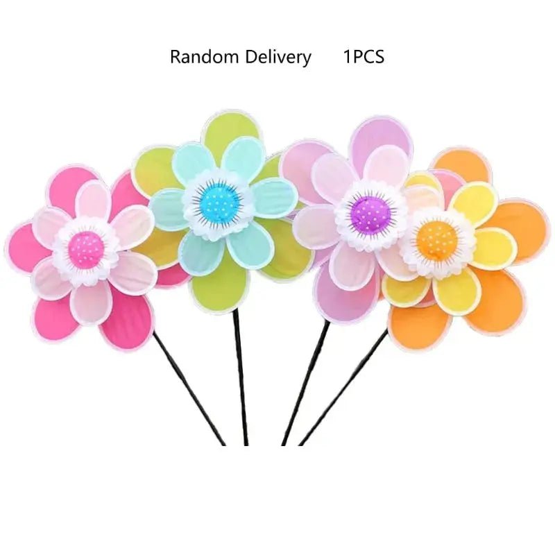 Vibrant Double Layered Wind Spinners for Outdoor Garden Decor and Picnic Enjoyment - Lacatang Shop