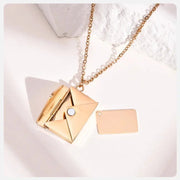 Vnox 2022 New Trendy Envelope Necklaces for Women Girls Jewelry, Gold Color Stainless Steel Email Pendant Collar Keepsake Gifts - Lacatang Shop