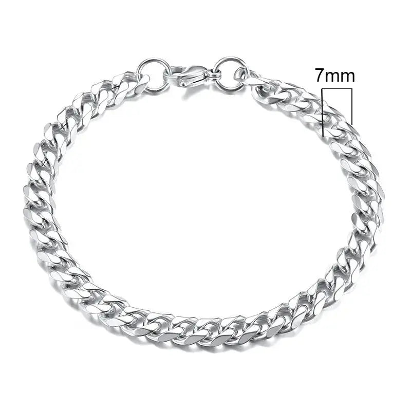 Vnox 3 - 11mm Chunky Miami Curb Chain Bracelet for Men, Stainless Steel Cuban Link Chain Wristband Classic Punk Heavy Male Jewelry - Lacatang Shop