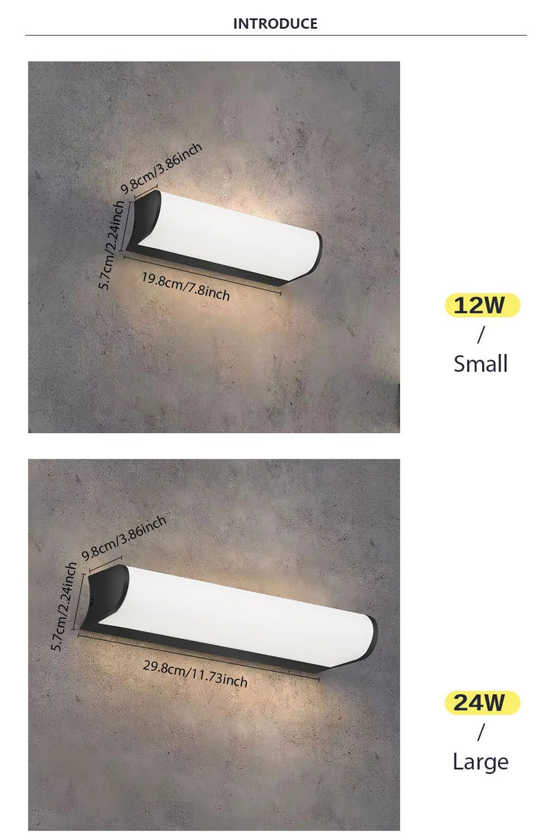 Wall Light LED Aluminium Lamp Indoor Outdoor AC85 - 265V Waterproof Led Lights Wall Panels Decoration Items For Home Balcony Porch - Lacatang Shop