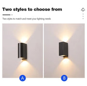 Waterproof LED Outdoor Wall Lamp IP65 Upper Lower Lighting Porch Garden Lamp Indoor Bedroom Bedside Home Decor Wall Light - Lacatang Shop