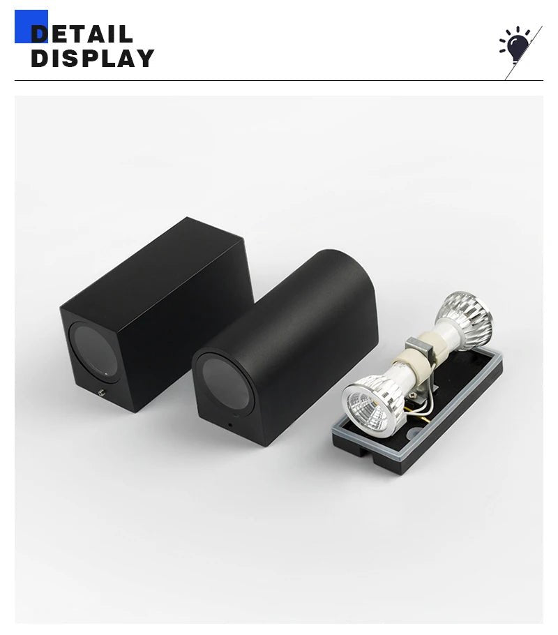 Waterproof LED Outdoor Wall Lamp IP65 Upper Lower Lighting Porch Garden Lamp Indoor Bedroom Bedside Home Decor Wall Light - Lacatang Shop