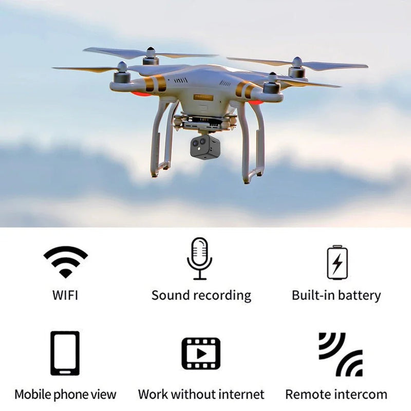 WiFi Mini Camera 4K HD Security Monitoring Camera Night Vision Home Camcorder USB Rechargeable Remote Viewing for Indoor Outdoor - Lacatang Shop