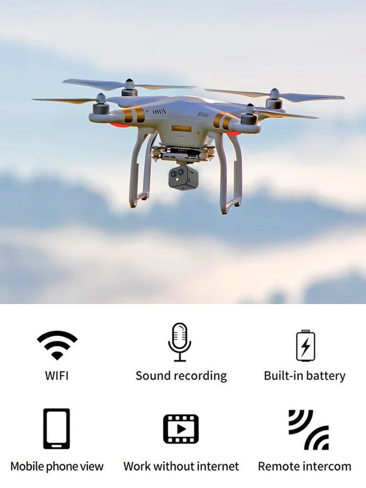 WiFi Mini Camera 4K HD Security Monitoring Camera Night Vision Home Camcorder USB Rechargeable Remote Viewing for Indoor Outdoor - Lacatang Shop