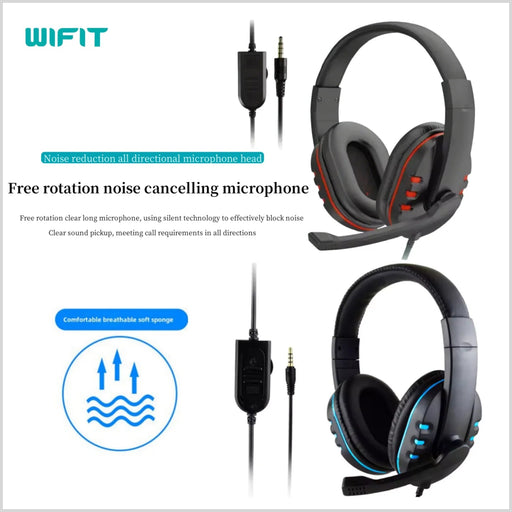 WIFIT Computer Gaming Earphones - Wired Bass Stereo with Mic