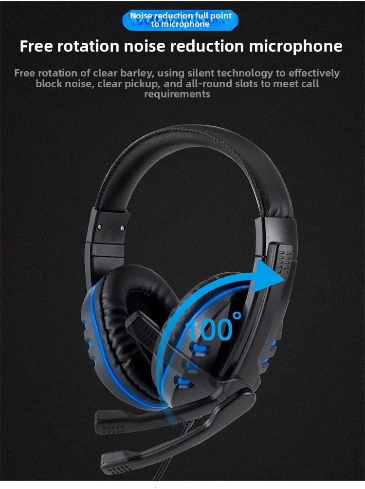 WIFIT wired gaming earphones with 3.5mm jack suitable for computer gaming, PC chatting, and with microphone, plug and play - Lacatang Shop