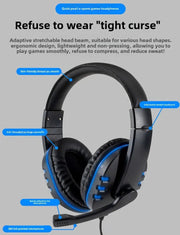 WIFIT wired gaming earphones with 3.5mm jack suitable for computer gaming, PC chatting, and with microphone, plug and play - Lacatang Shop